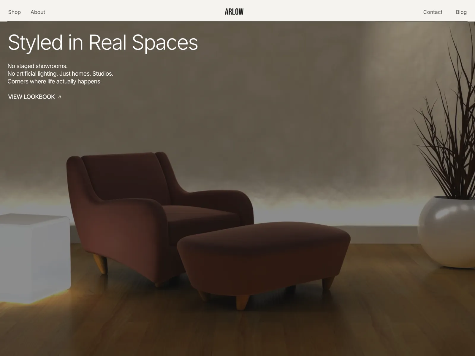 Arlow: furniture shop and journal: screen 4
