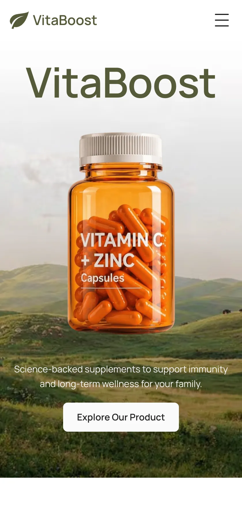 VitaBoost: supplements storefront: screen 5