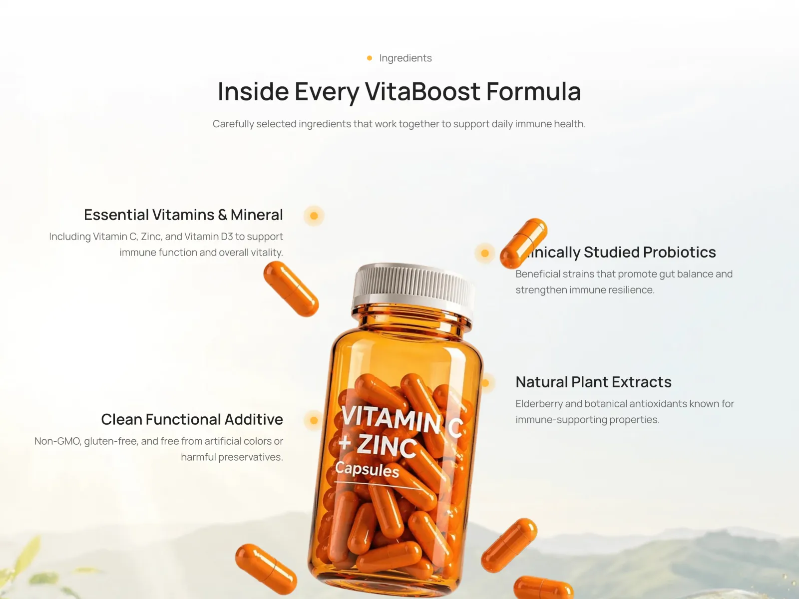 VitaBoost: supplements storefront: screen 2