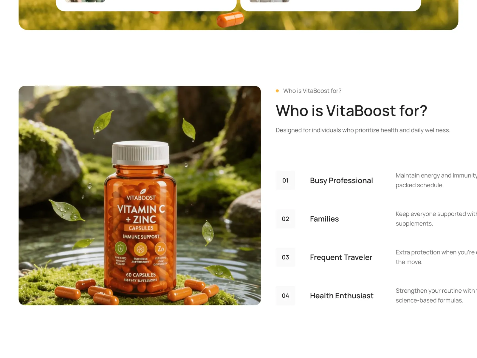 VitaBoost: supplements storefront: screen 4