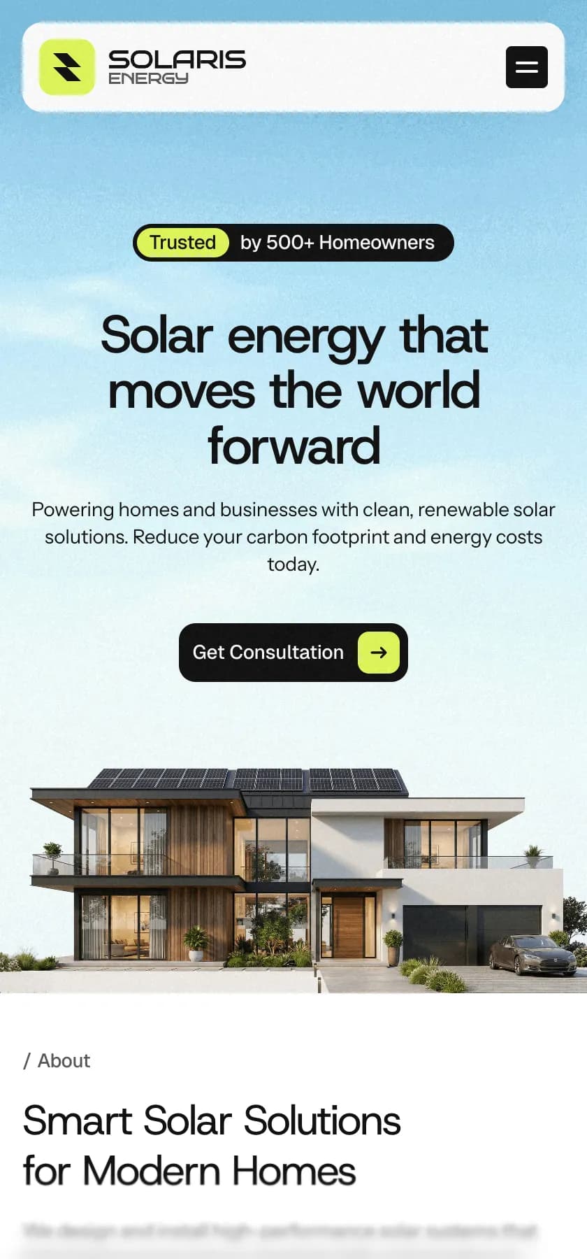 Solaris: home solar installer: screen 5